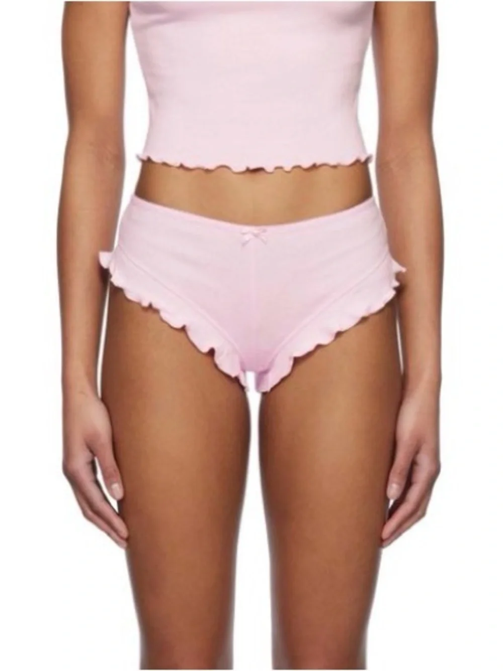 🎀 🍭 NWT SKIMS Logo Pointelle Panties | Bubble Gum | XS 🌸 ✨
